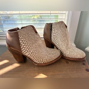 Freebird Snake Skin Booties